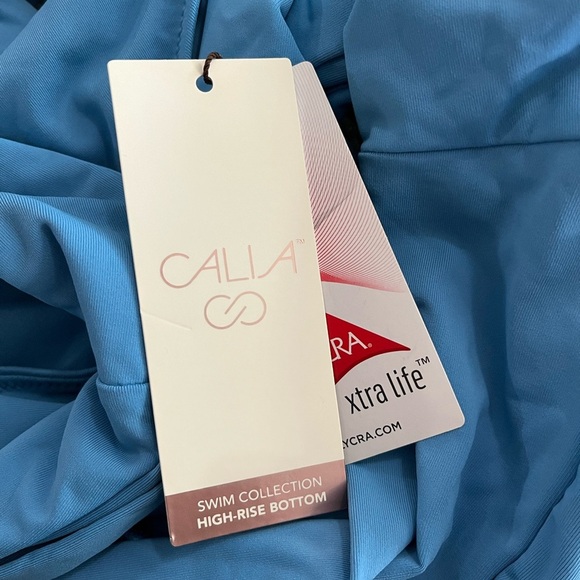 NWT CALIA by Carrie Underwood Wide Banded Bikini Bottom - Tranquil Blue - Picture 4 of 6